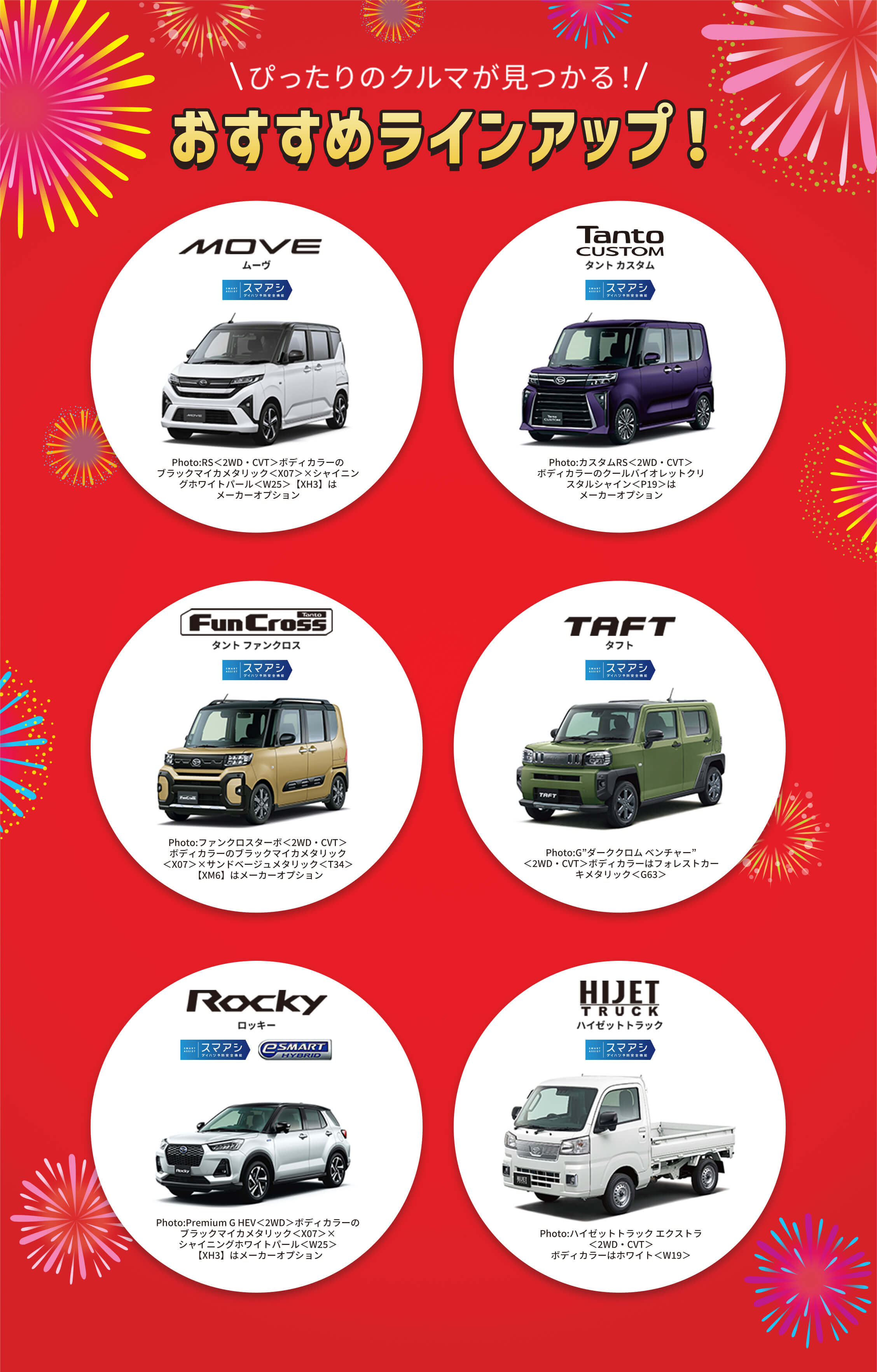 ぴったりのクルマが見つかる！おすすめラインアップ！